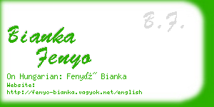 bianka fenyo business card